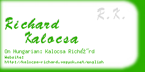 richard kalocsa business card